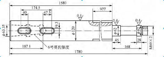 镗杆如图